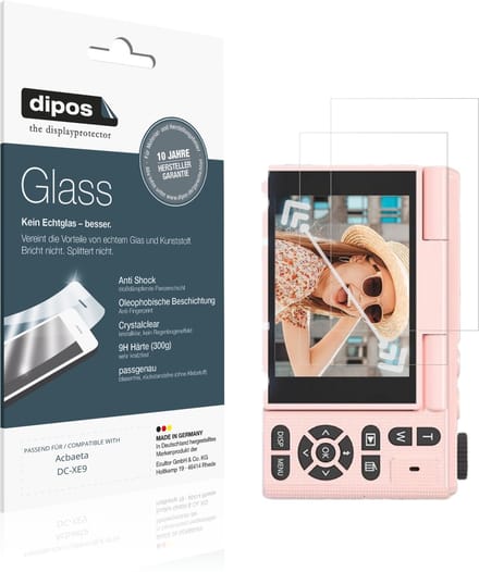 dipos – 2x Pantserfolie geschikt voor Acbaeta DC-XE9 | 9H Screenprotector