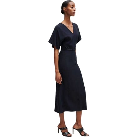 Boss A-lijn midi-jurk met kimono-mouwen voor dames (Donkerblauw)