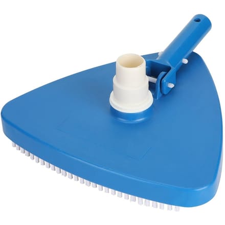 Draagbare Verzwaarde Driehoekige Vorm Zwembad Stofzuigerkop Borstel Reinigingsgereedschap Accessoires blue
