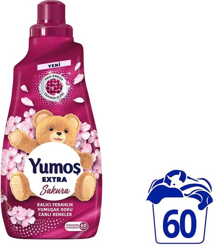 Yumos Extra Geconcentreerde Wasverzachter Sakura 1440 ml - 60 wasbeurten