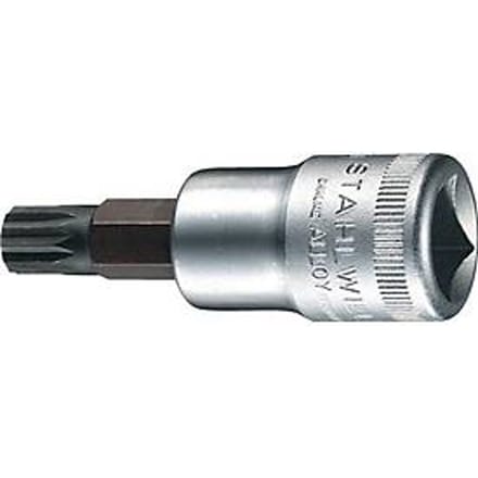 Draadsleutelinzetstuk 54 x 1/2 inch, inwendig veelzijdig getand, M10, L.60 mm, STAHLWILLE