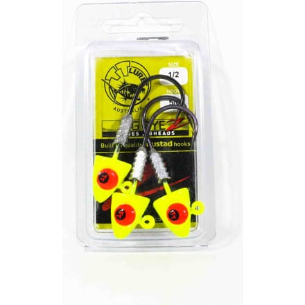Tackle Tactics TT Big EyeZ Tête plombée 1/2 oz 5/0 Chart Red EyeZ (5185) black