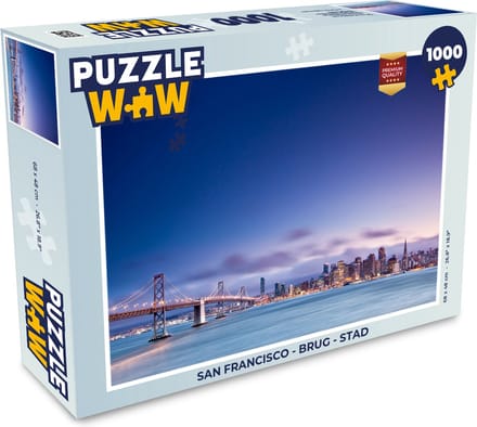 Puzzel San Francisco - Brug - Stad - Legpuzzel - Puzzel 1000 stukjes volwassenen