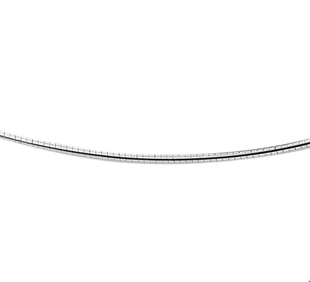 Zilveren Collier omega rond 1 1021114