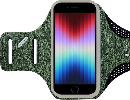 Hardloop telefoonhouder - Sportarmband S24, A54, A25, A05s, 15 Pro Max, 14, 13, 12 Hoesje - Hardloop Armband - Loopband - Groen