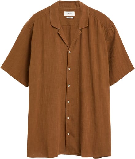 Zachte korte mouw blouse met knoopsluiting s.Oliver