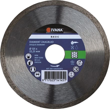Ivana Diamantzaag Tegels Basic - Ã˜125x22.23mm
