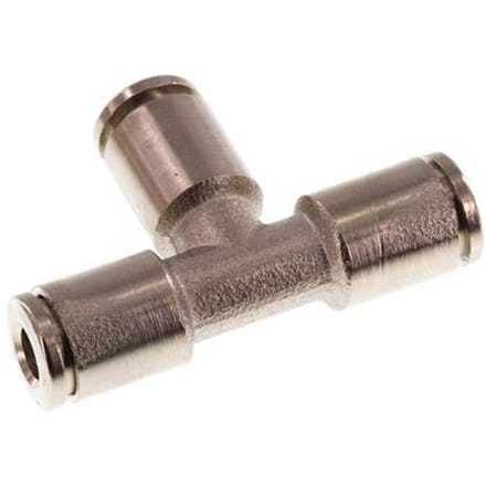 4mm T-koppeling Messing Insteekfitting NBR [2 Stuks]