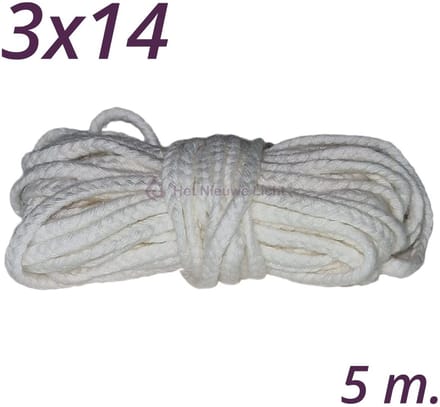 Kaars Lont | HNL 3x14 | 5 meter | Wick | Pit | Wiek | Kaarsenlont.