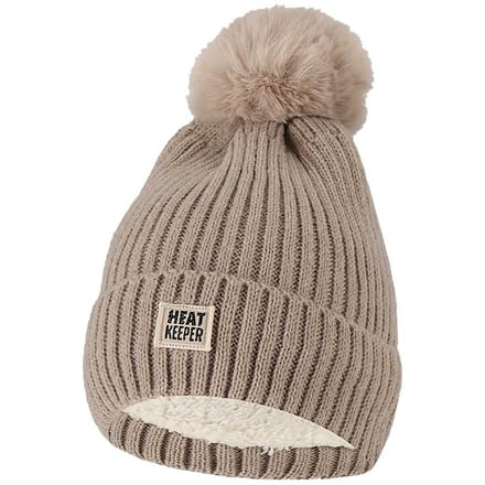 Thermo muts + pompon dames - Onesize - Beige