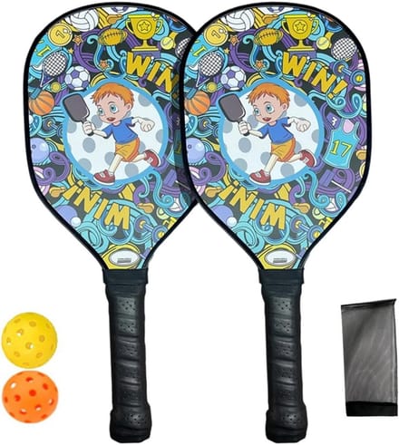 Racketbal Paddle Set - Houten Paddles - Actief Spelen - Antislip Handgreep - 40 x 20 cm - Niet gespecificeerd