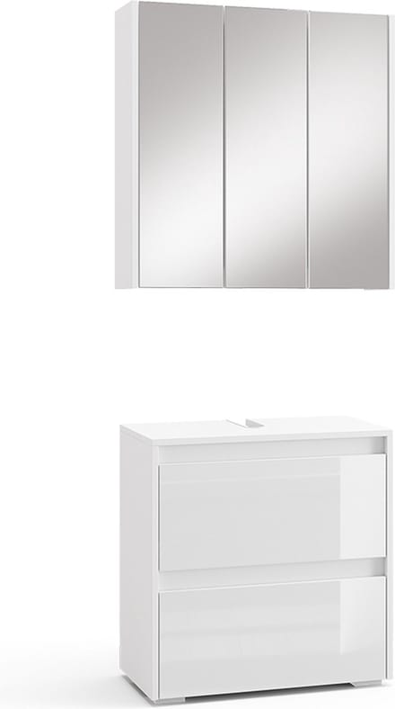 Vicco Badkamermeubelset Majest, Wit Hoogglans, 2-delig
