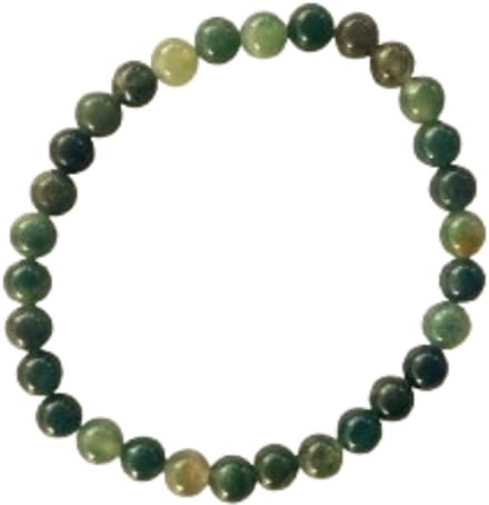 Mosagaat edelstenen armband 6 mm maat 18 groen