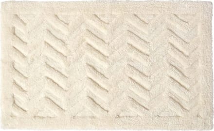 Homescapes Witte Chevron Antislip Shaggy Badmat