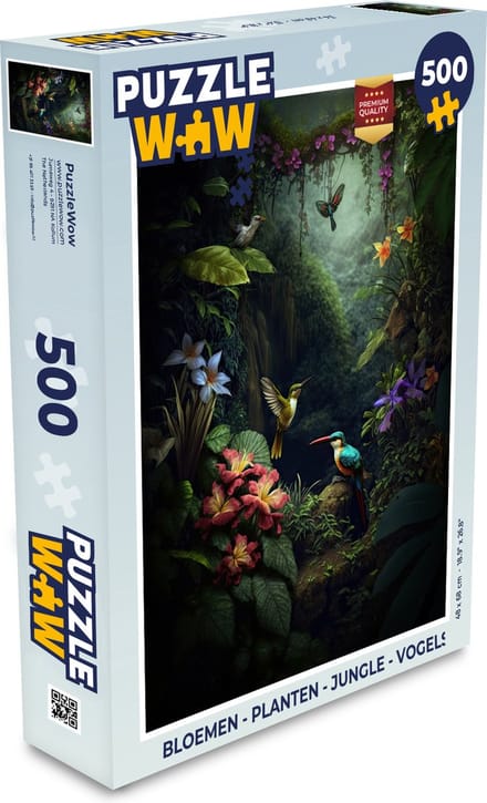 Puzzel Bloemen - Planten - Jungle - Vogels - Legpuzzel - Puzzel 500 stukjes