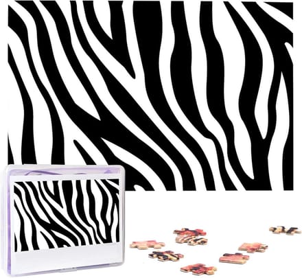 Houten Puzzel - Foto Puzzel - Ontspanning Thuis - Gepersonaliseerd Ontwerp - 1000 Stukjes - Zebra Print