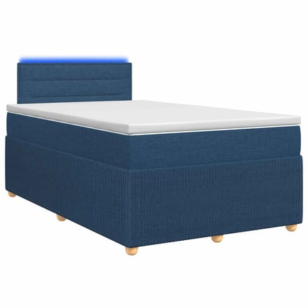 vidaXL - Boxspringbed - met - matras - met - hoofdeinde - Blauw - 120 - x - 200 - cm - Stof