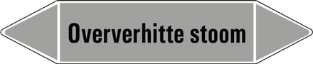 Oververhitte stoom leidingmarkering op vel 252 x 52 mm - 3 per vel