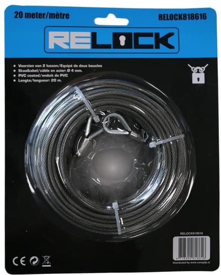 Relock Staalkabel 4 mm PVC Gecoat 20 m