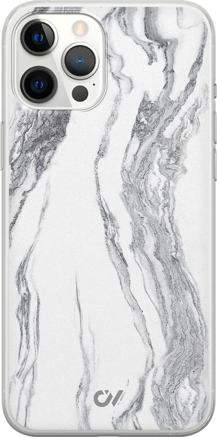 Hoesje geschikt voor Apple iPhone 12 Pro Max - Marble Ivory - - Grijs - Apple - Casevibes