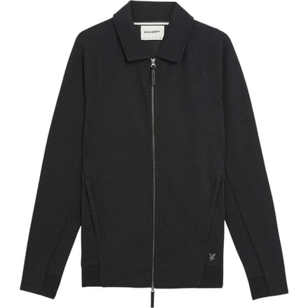 Lyle & Scott Herenjas met volledige ritssluiting, interlock, normale pasvorm (Zwart)