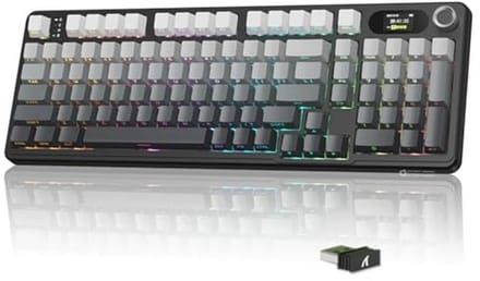 Draadloos Mechanisch Toetsenbord met RGB Verlichting en Tri-Mode Verbinding - Gradient Black