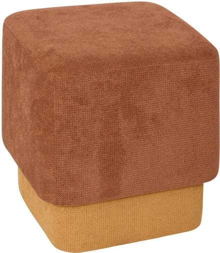 Atmosphera Poef 2-in-1 - 41x30x41cm - Amber/Oker