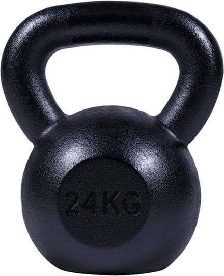 Gorilla Sports - Kettlebell - Gietijzer - Extra Stabiel - Zwart - 24 kg