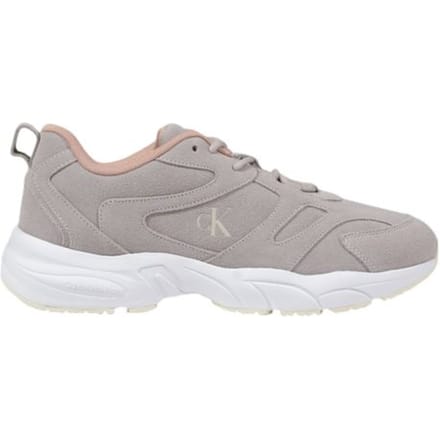 Calvin Klein Jeans Grijze Kunstlederen Sport Sneakers