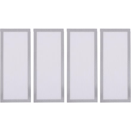 4 pièces Grille de ventilation de sol Couverture en maille PVC Magnétique Anti-poussière Cache d'écran de registre de sol pour Maison Mur blanc