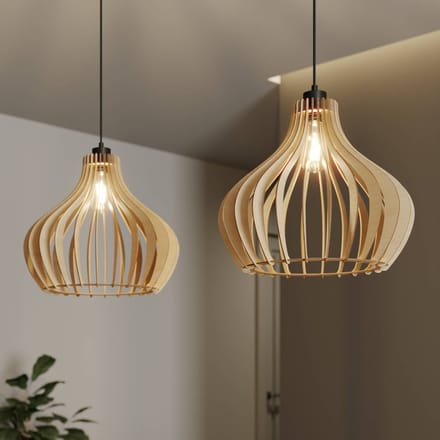 Envostar Faje hanglamp, berkenmultiplex, 2-lamps