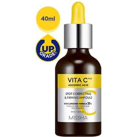 Missha, Vita C, met ascorbinezuur, ampul voor verbetering van vlekjes & elasticiteit, 30ml (1,01 fl oz) yellow