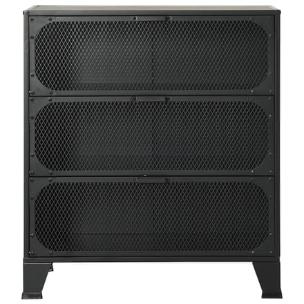 vidaXL - Opbergkast - 72x36x82 - cm - metaal - en - MDF - grijs