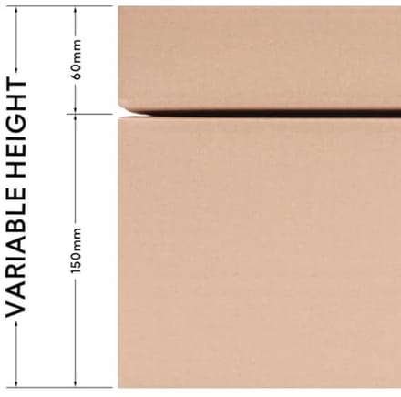 75 Vouwdozen 250 x 200 x 140 mm - Golfkarton Verzenddozen