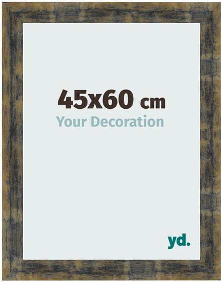 Your Decoration - Fotolijst 45x60 cm - MDF - Blauw Goud Gemeleerd - Pisa