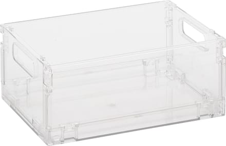 Kratje small Five® - Transparant - Stapelbaar | Opvouwbaar