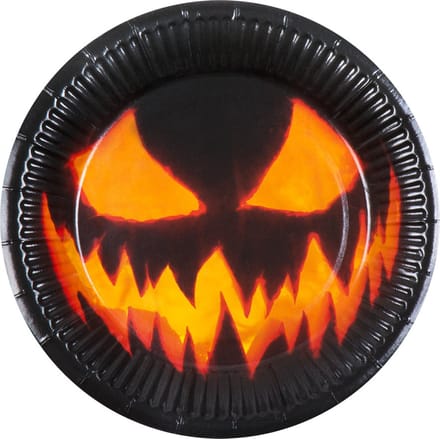 Boland - Set 10 papieren bordjes Creepy pumpkin - Horror - Horror