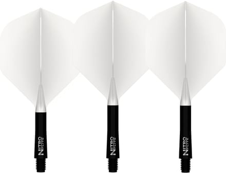 Red Dragon Nitro Flite Black and White NO2 - Dart Flights