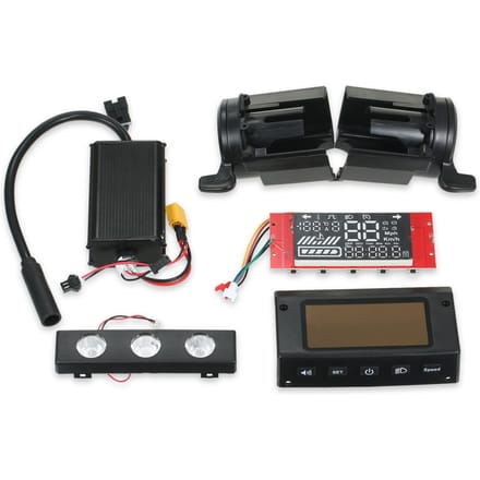 Elektrische scooter 36V 350W borstelloze motorcontroller Digitaal displaypaneel Cover koplamp elektrisch zilver