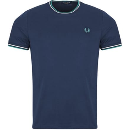 T-shirt met dubbel contrasterend biesje Fred Perry