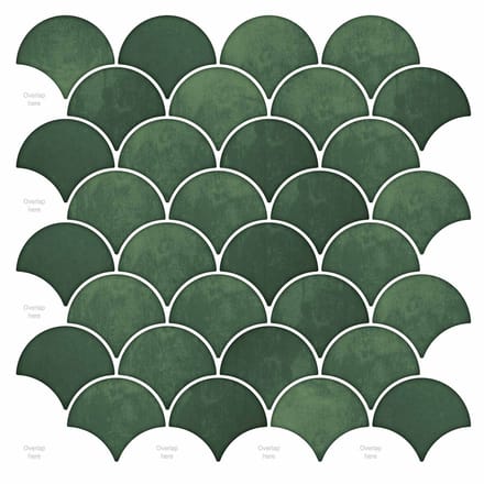 vidaXL - Vis - Schub - Tegel - 50 - st - Donkergroen - 30 - x - 30 - cm