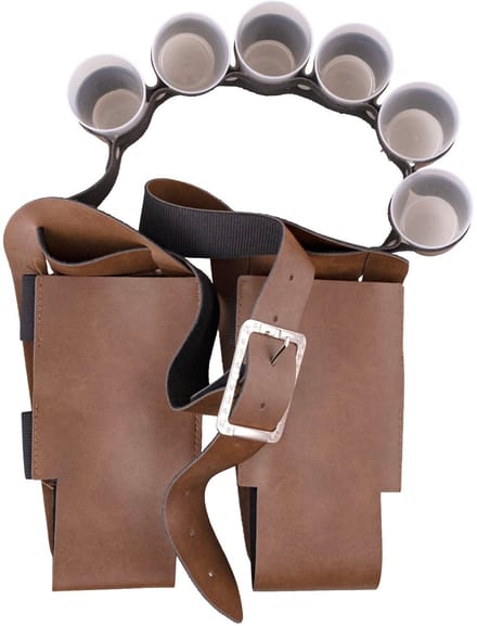 Flessen holster met shotjes - cowboy western party