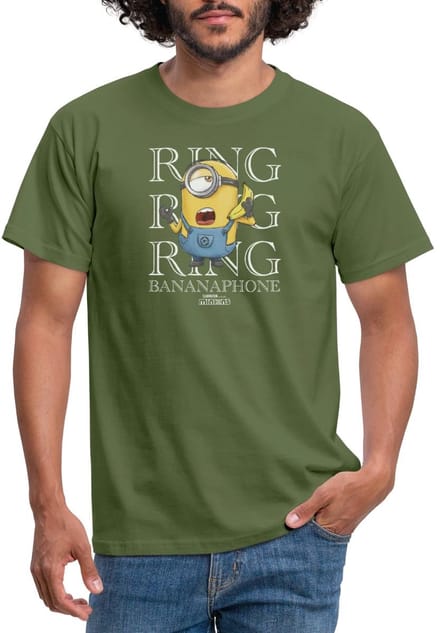Minions Ring Bananaphone Ringen T-Shirt Heren