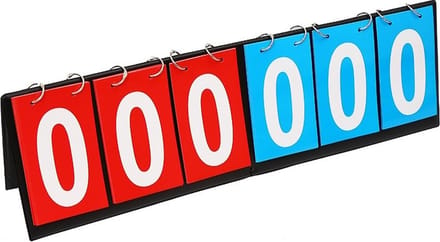 Scorebord Inklapbaar - 0 tm 999 - Rood met Blauw