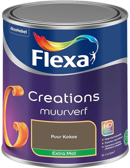 Flexa - Creations Muurverf Extra Mat - Puur Kokos - Mengverf - 1 L
