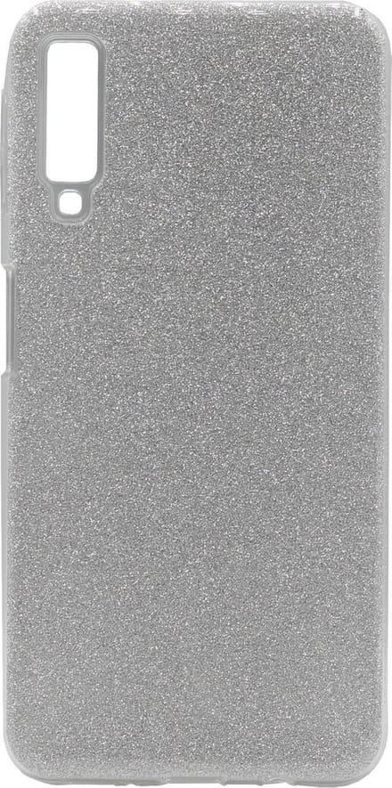HB Hoesje Geschikt voor Samsung Galaxy A9 2018 - Glitter Back Cover - Zilver