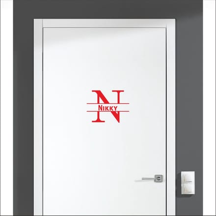 Deursticker Met Naam -  Nikky - Rood