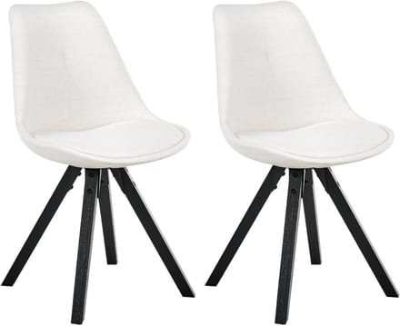 HEDLEY - Eetkamerstoel set van 2 - Lichtbeige - Polyester