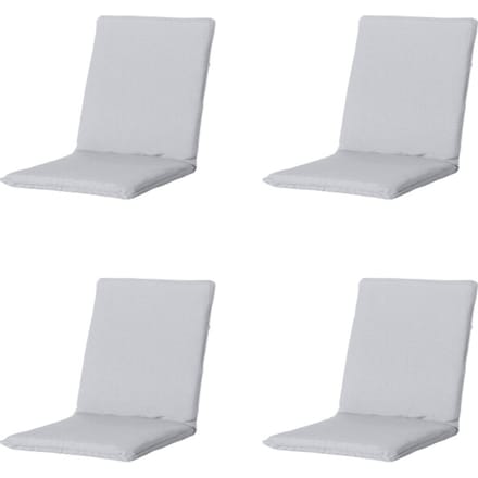 Madison - Stapelstoelkussen Panama - Lichtgrijs - 97x49x5cm - Set van 4