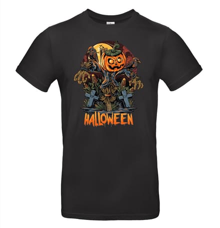 Zwart Halloween T-shirt met opdruk Halloween 128